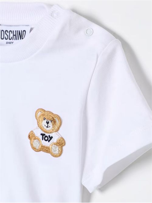 t-shirt bambino bianca MOSCHINO KIDS | MUM045LAA24/10101